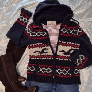 Hollister Hoodie Sweater Zip-Front size M